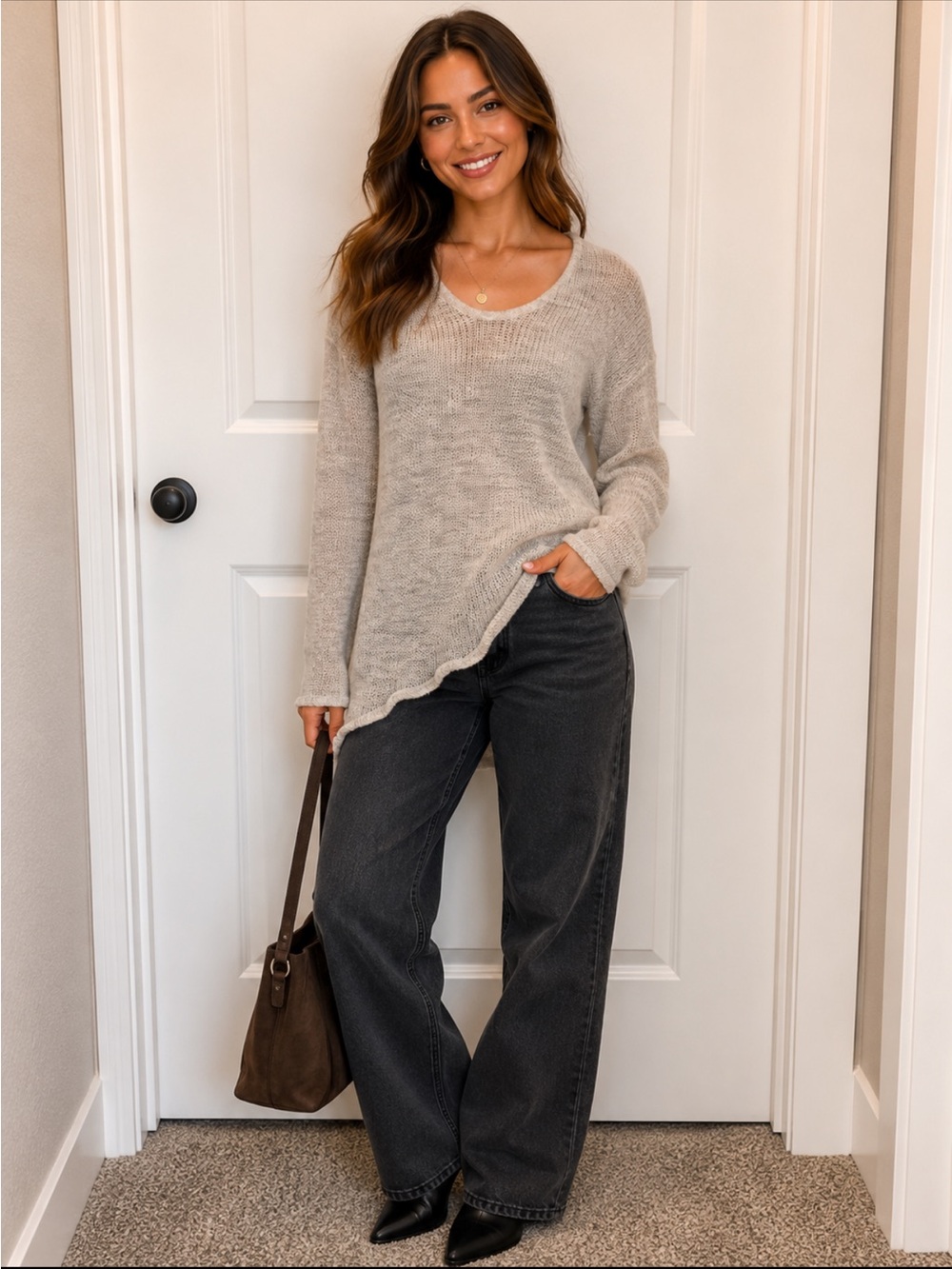 HULMUT Lang 100% Alpaca lightweight Sweater. Size S